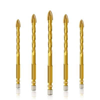 China Masonry Drilling Professional Ceramic Alloy Triangle Cross Drill for Ceramic Glass Aperture for sale