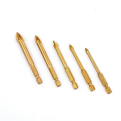 China Masonry Drilling Cross Hex Hole Alloy Triangle Ceramic Drill Tip Used For Ceramic Tile Marble Glass Drilling for sale