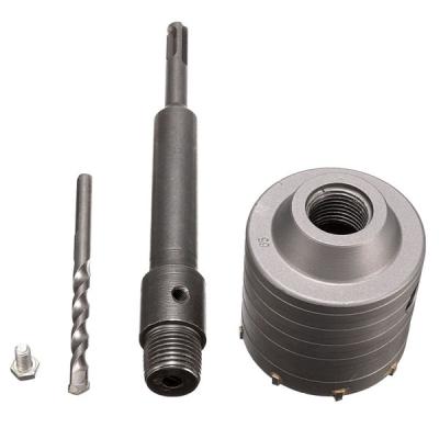 China Hollow Concrete Masonry Drilling Hole Saw With Self Bonded Carbides With An Adapter And Leading Drill Bit for sale