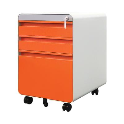 China Adjustable (Other) Under Desk 3 Drawer File Cabinet Movable Pedestal Cabinets Metal Pedestal for sale