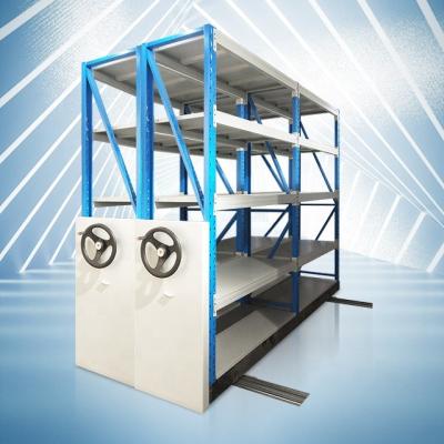 China Hot and New Foldable Electric Compactor Metal Rack Compact Library Bookshelf Foldable Electric Mobile Shelving Factory for sale