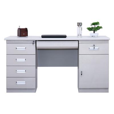 China Eco-friendly Luoyang Blue Whale Powder Coating Surface Electrostatic Blow Down Steel Structure Office Furniture Desk With Drawers for sale