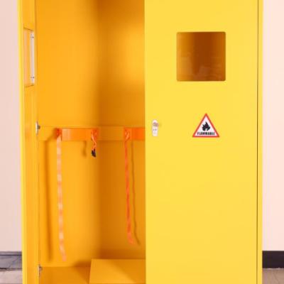 China Corrosve-Resistance Physics Lab Chemical Safety Storage Gas Cylinder Cabinet With Gas Leak Detector for sale