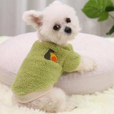 China Viable Hot Sale Plush Dog Coats Pet Clothes Sweater Coat Winter Pet Clothing Solid Color Soft Warm Dog Clothes Pet Clothes for sale