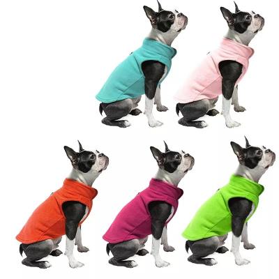 China Amazon Sustainable Hot Sale Plush Dog Coats Pet Clothes Solid Color Customized Soft Warm Dog Apparel Pet Clothes for sale