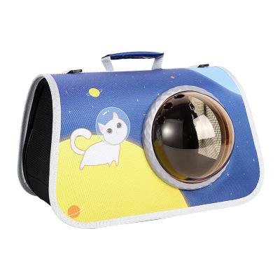 China Breathable Transparent Expandable Cat Travel Carrier Bag Spaceship Viable Portable Backpack Three Holes Carrier for sale