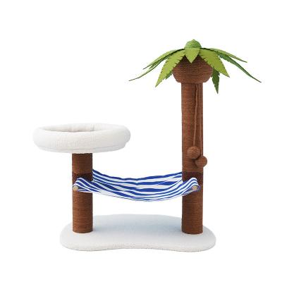 China High Quality Viable Cat Sisal Scratch Post For Cats Scratching Tree Kitty Coconut Palm for sale