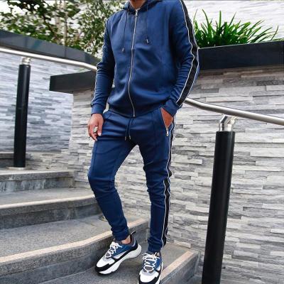 China 2 Piece Apparel Hoodie Gym Mens Tracksuits Polyester Breathable Custom Sportswear Jogging Wear Sweatsuit Set for sale