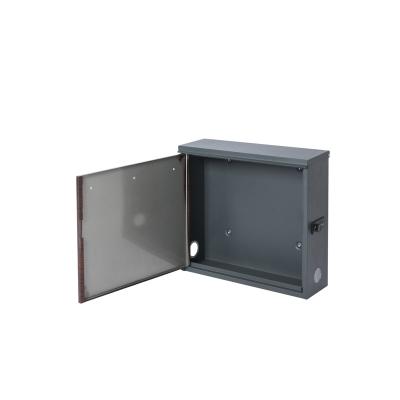 China Large Wall Mounted Locking Mailbox Gray Open Safety Deposit Box Mailbox for sale