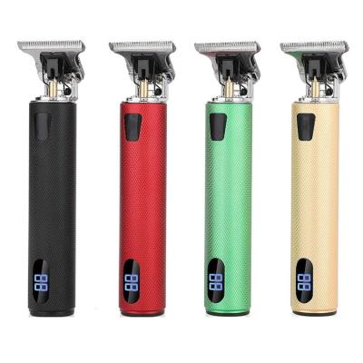 China Precision Cutting Blade All Metal Digital Profesional Buddah LED LCD Display Cordless Electric Rechargeable Hair Clipper Trimmer for sale