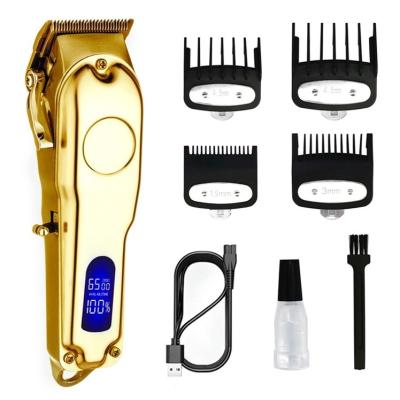 China Safety Rechargeable LCD Mini Barber Set Cordless Hair Split Trimmer with LCD Display for Man Household Hair Salon for sale