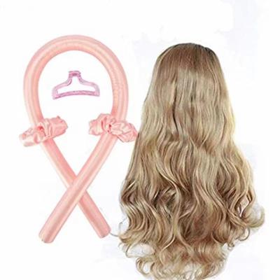 China Sleep In Overnight No Heat Silk Curls Lazy Sleep Heat Curls Less Sleep Hair Wrap Foam Sponge Iron Curling Iron Heatless Hair Curler for sale