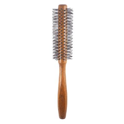 China Nondisposable Wooden Handle Nylon Pin Round Hair Brush for sale