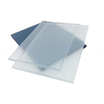 China Yard 6mm 8mm 10mm White Frosted Glass 12mm Panels Acid Etched Tempered Glass Price for sale