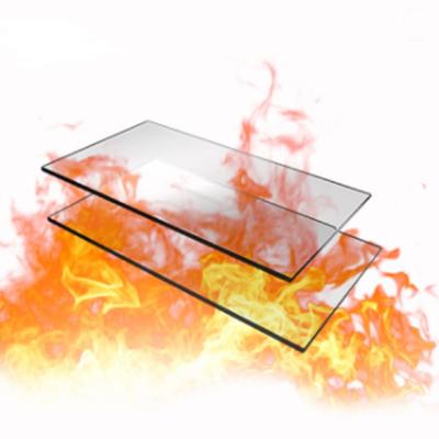 China Mall 3mm/4mm/5mm/6mm/8mm/10mm/12mm Custom Sizes Fireproof Glass For Fireplaces for sale