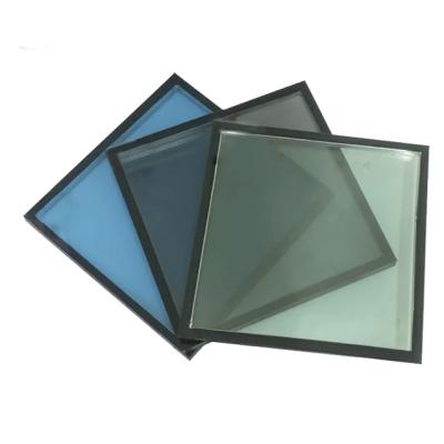 China Court High Performance Tinted Double Layer Triple Layer E Low Reflective Tempered Coated Glass for sale