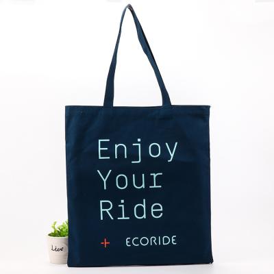 China Customized Cheap Promotional Handled Letter Logo Reusable Tote Cotton Canvas 12oz Black Shopping Bag For Women for sale