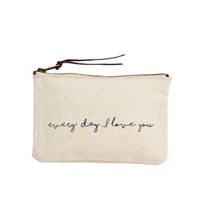 China Lady's Pouch Promotional Items With Logo Reusable Canvas Cotton Makeup for Cosmetic for sale