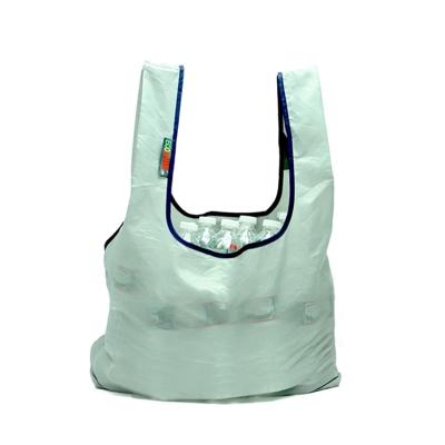 China Polyester Folding Vest Wholesale Style Custom Design Eco-Friendly Folding Shopping Tote Bag For Women for sale