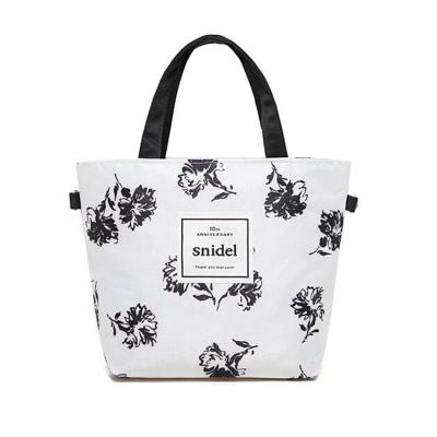 China Promotional Custom Handled Logo Printing Waterproof Canvas Drawstring Lunch Bag For Women for sale