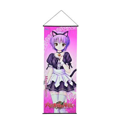 China Decorative And Advertising Fashion Polyester High Quality Custom Printing Anime Wall Scroll for sale