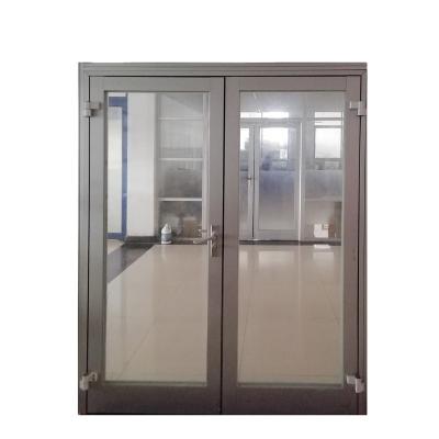 China CHINA Modern Manufacturer Double Swing Door / French Doors Exterior Malaysia Aluminum Double Glazed High Performance For Residential for sale