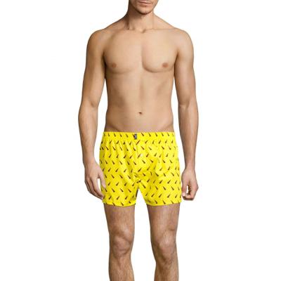 China Fashion Design Yellow Mens Boxers Antibacterial Custom High Quality Underwear for sale