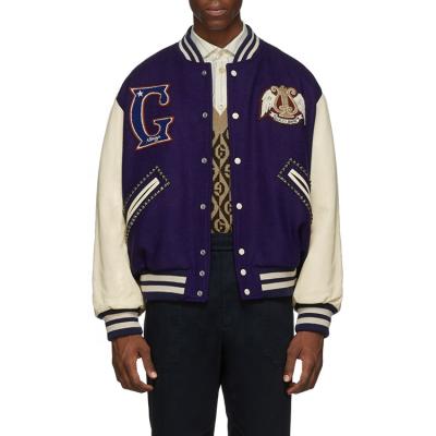 China Fashion Breathable High Quality Design Woolen Custom Varsity Bomber Jackets Men for sale