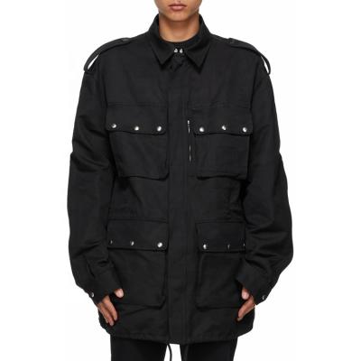 China OEM ODM Fashion Breathable Custom Design High Quality Black Outdoor Jacket For Men for sale