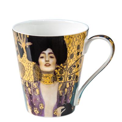 China Light Gold /Healthy /Luxurious Austria Large Cappuccino Cup Porcelain Painting Coffee Mug for sale