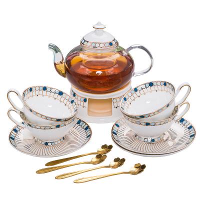 China Group Design Popular Disposable Bone China Single Fine Glass Tea Sets for sale