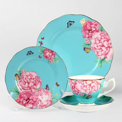 China Disposable Tableware Floral Royal Grace Porcelain Pattern Ceramic Tableware for sale