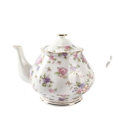 China Viable Bone China 1000ml Japanese Teapot Unique Loose Bone China Teapot for sale