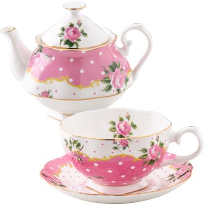 China Sustainable Design England Ceramic Teapot Set Ceramic Coffee Cup And Saucer Set for sale