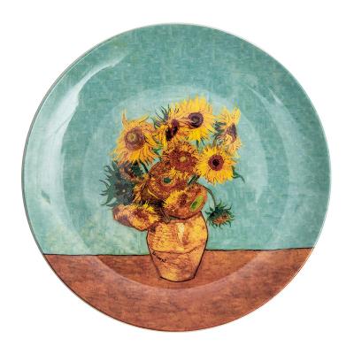 China Viable Bone China 8 Inch 4 Fine Design Vincent Van Gogh Coupe Ceramic Plate Set for sale