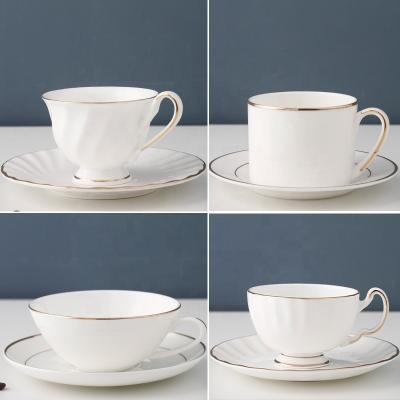 China China Manufacturer Personalize Viable Tea Cup Sets Cheap Plain White Cups Custom Porcelain Tea Cup And Saucer for sale