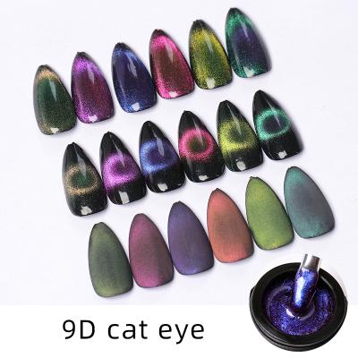 China Personal Use for DIY and Nail Art for Salon Free Sample Customize Private Label Galaxy 9D Cat Eye Nail Gel Polish for sale