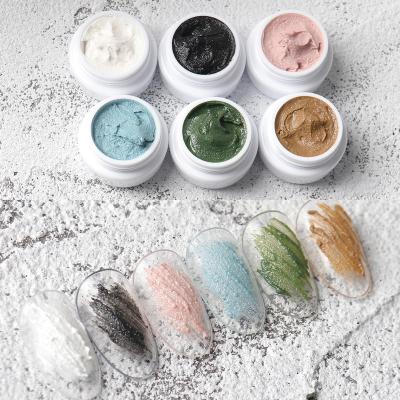 China Personal Use for DIY and Nail Art for Salon 3D 4D Sculpt Carving Gel Private Label 6 Colors Nail Art Paint Gypsum Gel Polish for sale