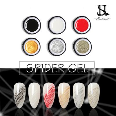 China Personal Use for DIY and Nail Art for Salon HS Nail Art Painting 6 Colors Soak Off Spider Nail UV Led Gel Polish for sale