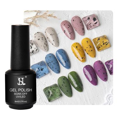 China Personal Use for DIY and Nail Art for Salon HS Private Label 8ml Nail Art Quail Gel Nail Polish Long Lasting Eggshell Top Coat Gel Polish for sale