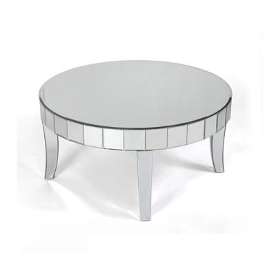 China New Design Style Extendable Mirrored Dining Room Furniture High Quality Hot Selling Round Table for sale