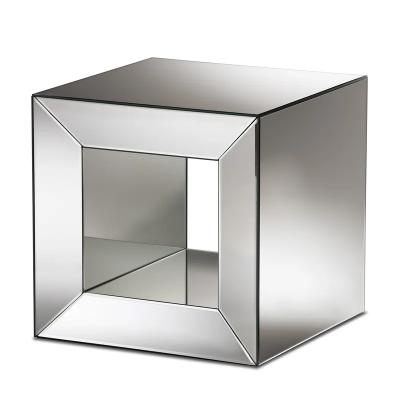 China Modern Manufactured Smart Modern Mirrored Cube Side / End Table for sale