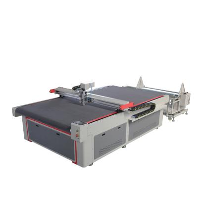 China Nonmetallic Material Cutting 1625 Auto Feeding Oscillating Knife Cutting Machine For Textile for sale