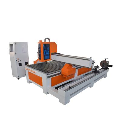 China 1325 4 Axis MDF Wood Atc Wood CNC Router ACRYLIC ALUMINUM Engraving Machine With Rotary For Furniture Making for sale