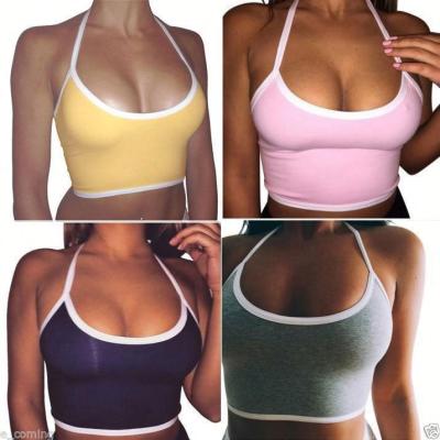 China S-2XL Summer QUICK DRY Bulk Sale Straps Lady Solid Casual Sexy Female Fitness Crop Women's Tank Tops Custom Print Logo for sale