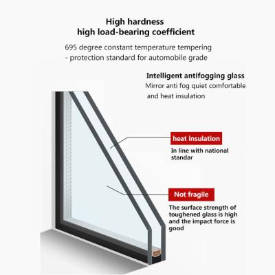 China Aluminum Window Magnetic Exporter Screen Thermal Break Thermal Insulation Bedroom Casement Window for sale