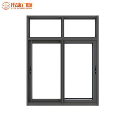 China Modern Design Magnetic White Color Screen Windows Aluminum Sliding Tempered Glass Exterior Windows With Custom Made for sale