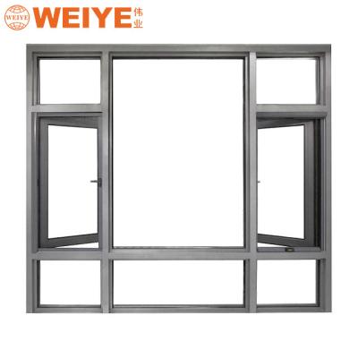 China High Quality Aluminum Magnetic Screen Building Materials Frame Casement Window For Commercial Buildings for sale