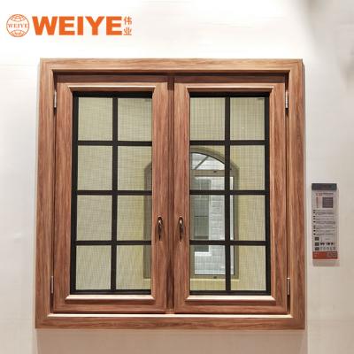 China Magnetic Hot Sale Aluminum Casement Window Sectional Screen Design Glass for sale