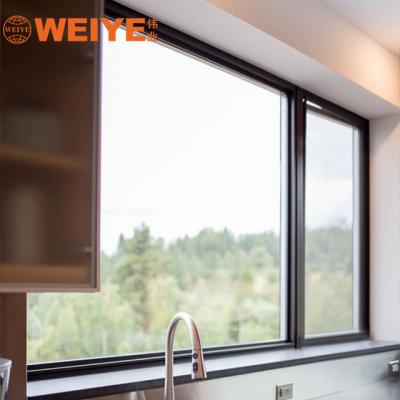 China High Magnetic European Energy Efficient Passive Housing Aluminum Screen WEIYE Style Thermal Sliding Window for sale